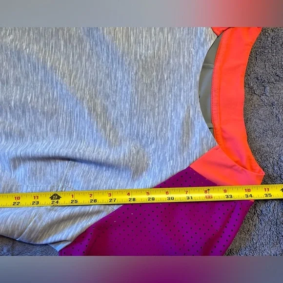 Title Nine Womens Unconventional Mini Dress Medium Gray Colorblock Short Sleeves - Picture 7 of 7